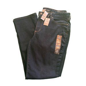 Eddie Bauer, Curvy, Straight Denim Jeans, 16S, Dark blue, NWT